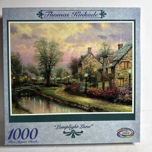1996 Ceaco Thomas‎ Kinkade Lamplight Lane 1000 Piece Puzzle